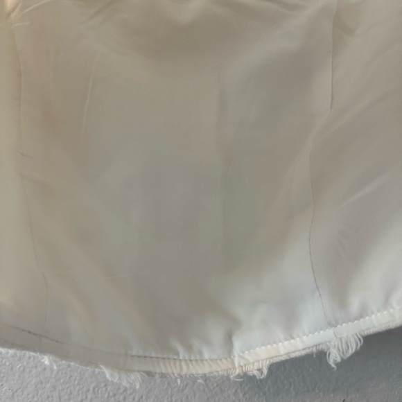 AVEC LES FILLES Crop Tank Top Off Small Elegant White Textured Women's Top - Picture 10 of 14